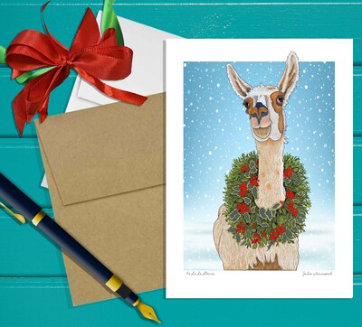Christmas on Farm - A cards set features my holiday animals - Handmade cards to share the joy of the season with your friends and family - image2